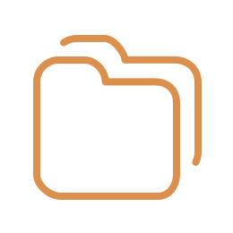 File folders graphic image icon in orange