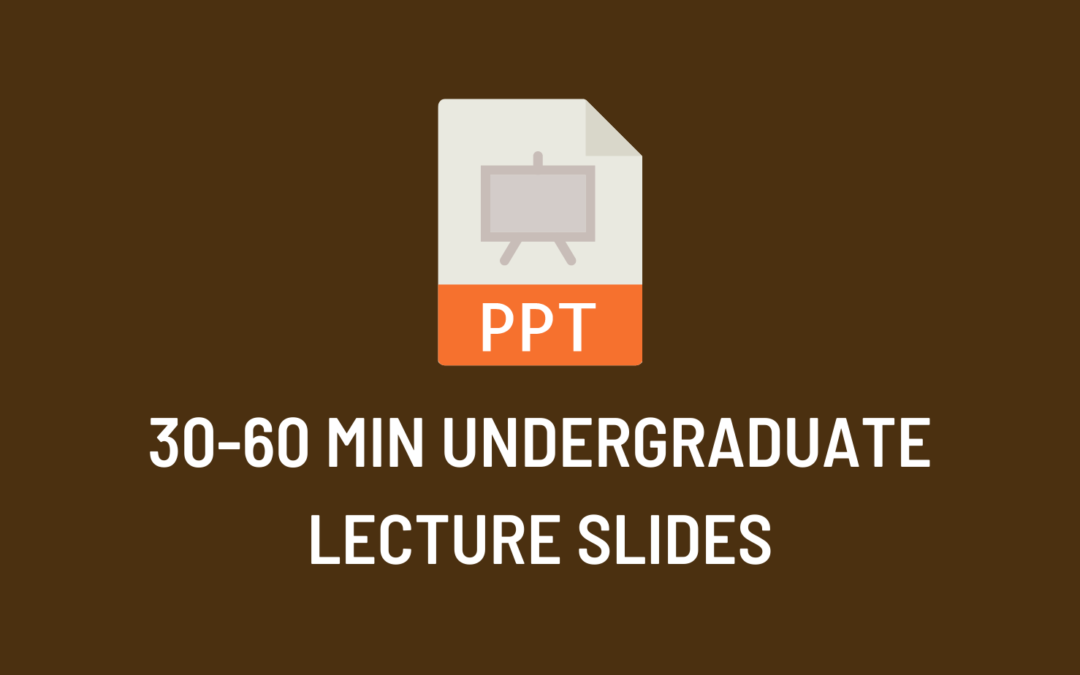 IP Course Lecture Slides – Undergraduate 30-60 Mins