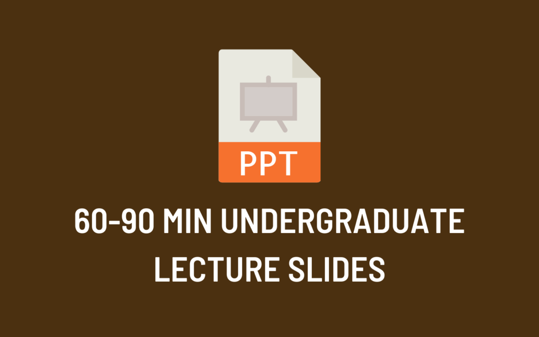 IP Course Lecture Slides – Undergraduate 60-90 Mins