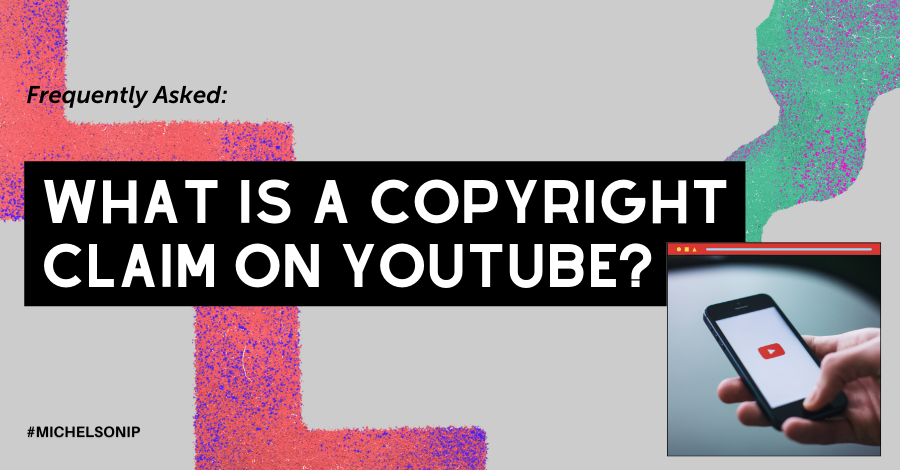 copyright claim on youtube banner with picture of smartphone
